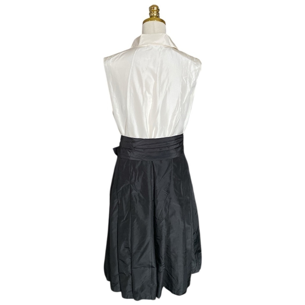 Neiman Marcus Exclusive Women’s Silk Two-Tone Taffeta Sleeveless Shirt Dress 16 - Picture 6 of 8